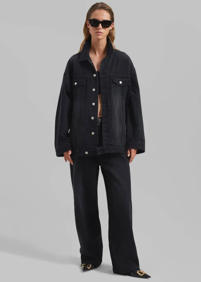 Clothing Women The Frankie Shop William Denim Pants 8211 Black Wash