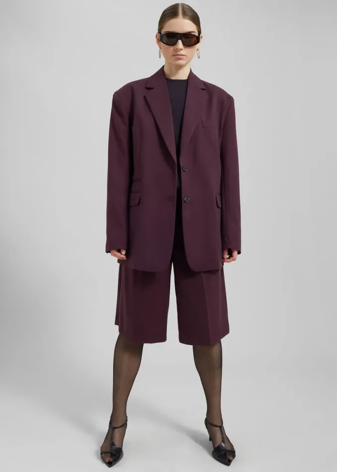 Clothing Women The Frankie Shop Wilma Blazer 8211 Burgundy