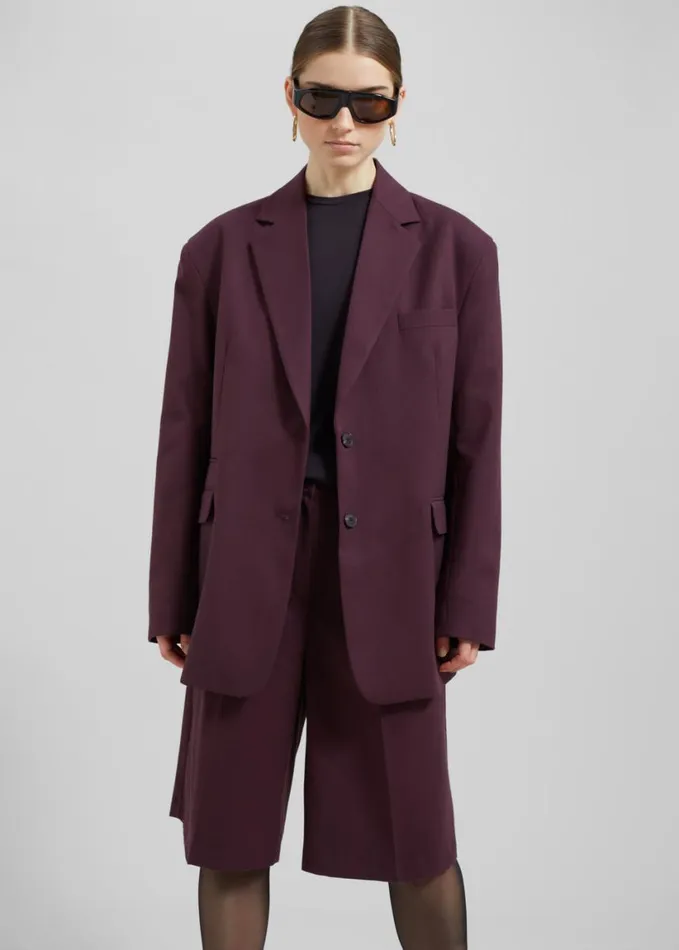 Clothing Women The Frankie Shop Wilma Blazer 8211 Burgundy