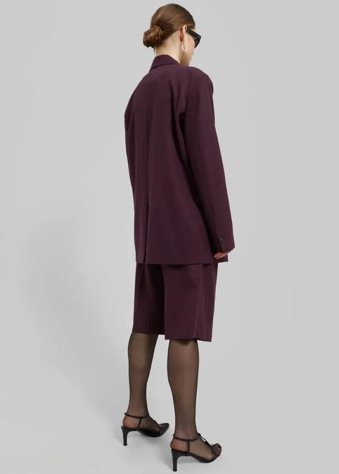 Clothing Women The Frankie Shop Wilma Blazer 8211 Burgundy