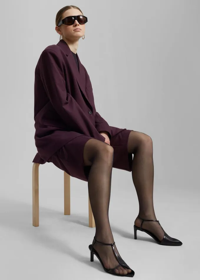 Clothing Women The Frankie Shop Wilma Blazer 8211 Burgundy