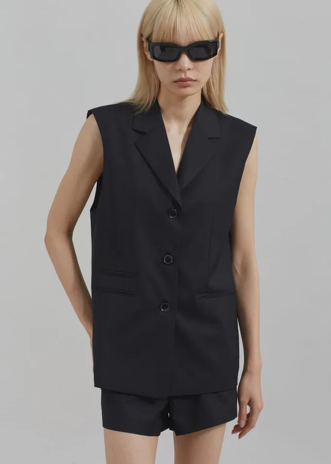 Clothing Women The Frankie Shop Xandra Vest 8211 Black