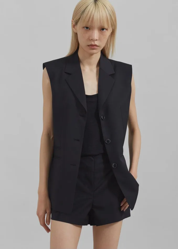 Clothing Women The Frankie Shop Xandra Vest 8211 Black