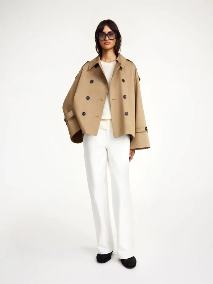 Coats and Jackets Women By Malene Birger Alisandra Trench Jacket Fosil