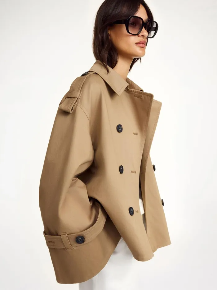 Coats and Jackets Women By Malene Birger Alisandra Trench Jacket Fosil