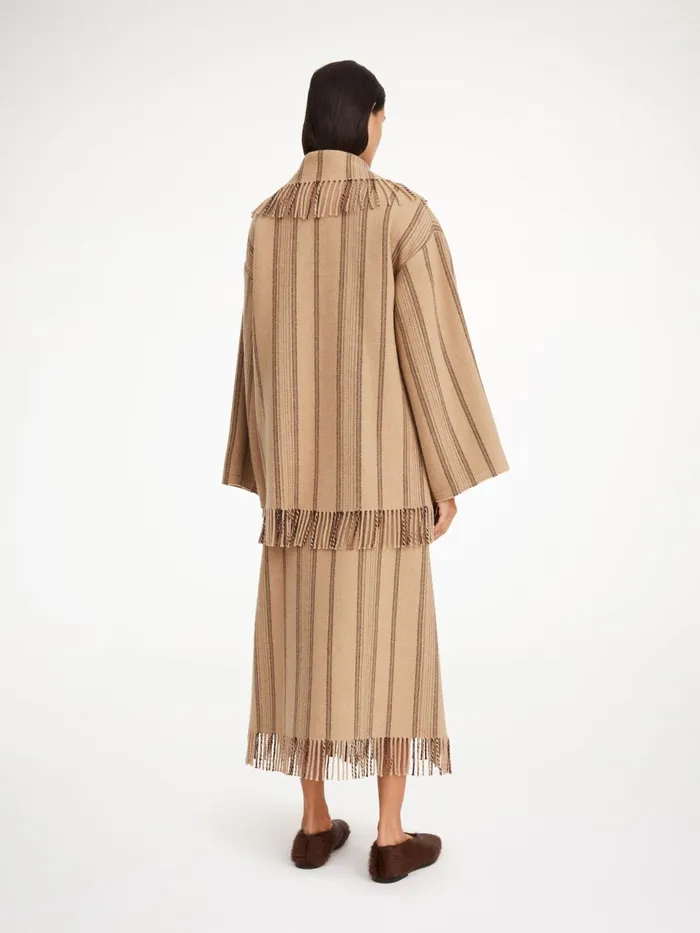 Coats and Jackets Women By Malene Birger Bolou WoolBlend Jacket Stripe