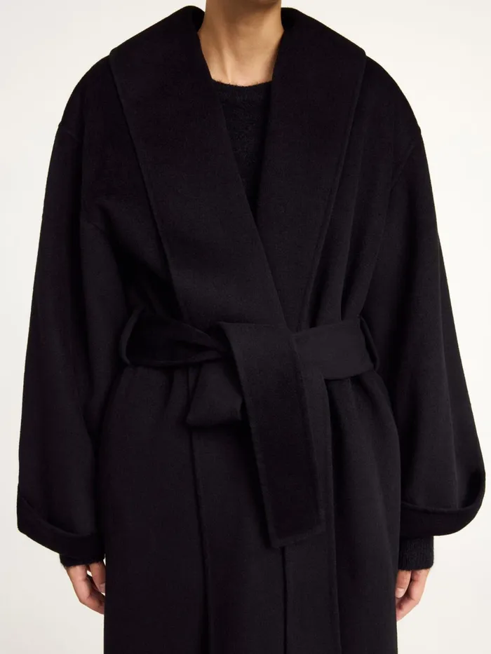 Coats and Jackets Women By Malene Birger Trullem Wool Coat Black
