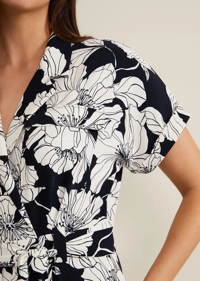 Constance Floral Jumpsuit Navyivory Women Phase Eight Dresses