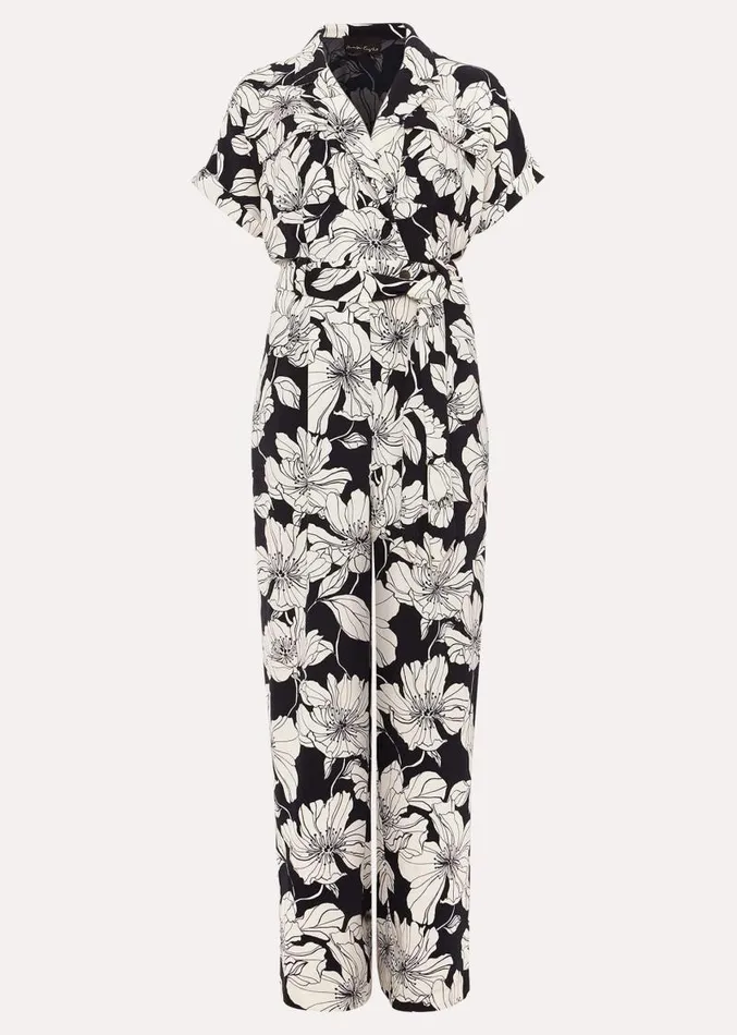 Constance Floral Jumpsuit Navyivory Women Phase Eight Dresses