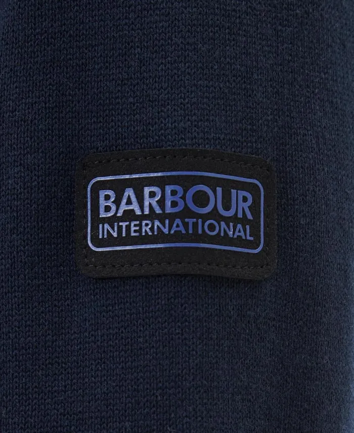 Cotton Crew Neck Sweater Anthracite Marl Men Barbour Jumpers