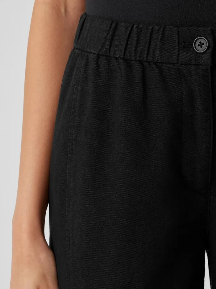 Cotton Hemp Stretch Lantern Pant Black Women Eileen Fisher Pants Shorts and Jumpsuits