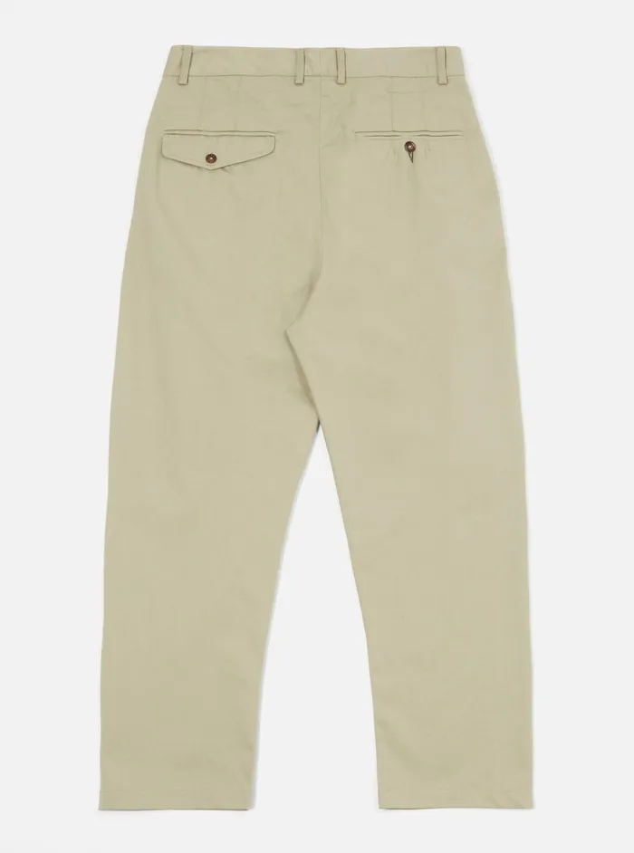 Cotton Twill Men Universal Works Universal Works Double Pleat Pant In Stone Twill