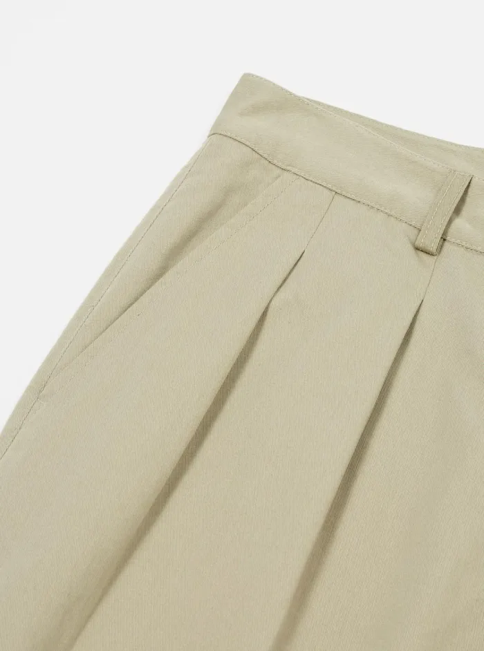 Cotton Twill Men Universal Works Universal Works Double Pleat Pant In Stone Twill