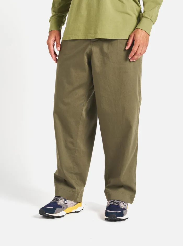 Cotton Twill Men Universal Works Universal Works Duke Pant In Light Olive Twill