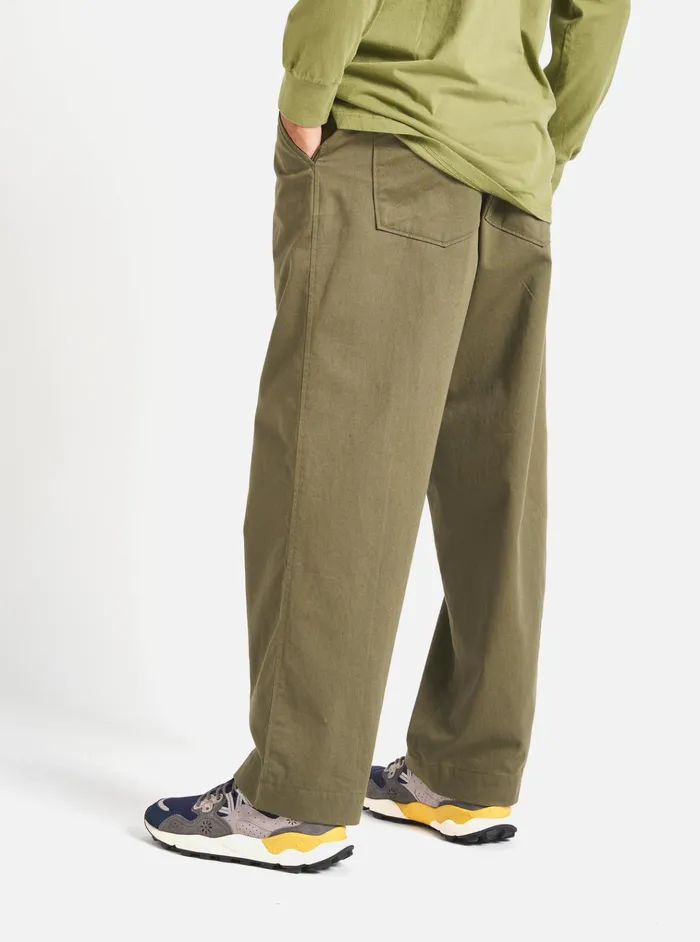 Cotton Twill Men Universal Works Universal Works Duke Pant In Light Olive Twill