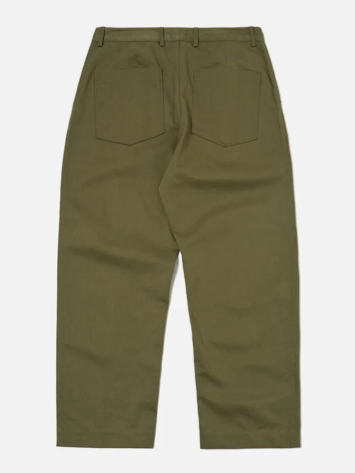 Cotton Twill Men Universal Works Universal Works Duke Pant In Light Olive Twill