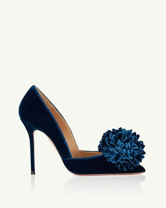 Couturier Pump 105 Blue Women Aquazzura Pumps Couturier Pump 105 Blue Women Aquazzura Pumps