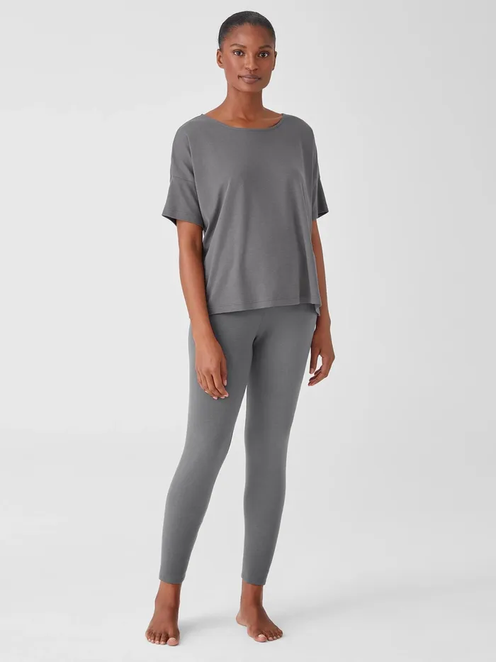 Cozy Brushed Terry Hug HighWaisted Sleep Leggings Ash Women Eileen Fisher Sleepwear