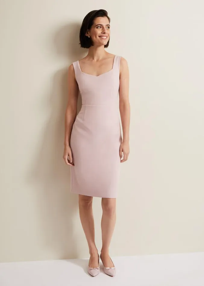 Daisy Lace Midi Dress Pale Pink Women Phase Eight Dresses
