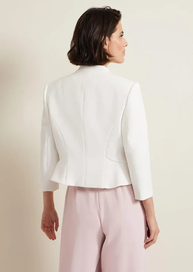 Daisy Peplum Jacket Ivory Women Phase Eight Jackets