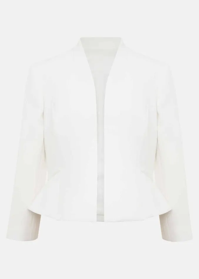 Daisy Peplum Jacket Ivory Women Phase Eight Jackets