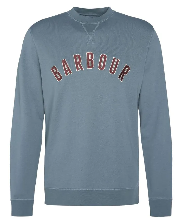 Danby Logo Sweatshirt Dark Slate Men Barbour Hoodies and Sweatshirts