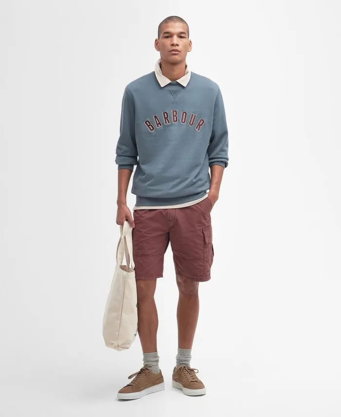 Danby Logo Sweatshirt Dark Slate Men Barbour Hoodies and Sweatshirts