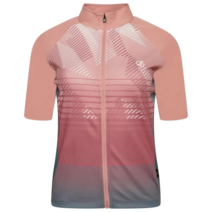 Dare 2b AEP Prompt Lightweight Jersey Powder Pink Empowered Print Women Cycling Jerseys