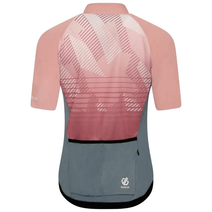 Dare 2b AEP Prompt Lightweight Jersey Powder Pink Empowered Print Women Cycling Jerseys