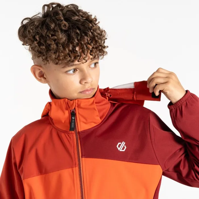 Dare 2b Cheer Softshell Jacket Cinnamon Tuscan Red Kids Softshell Jackets