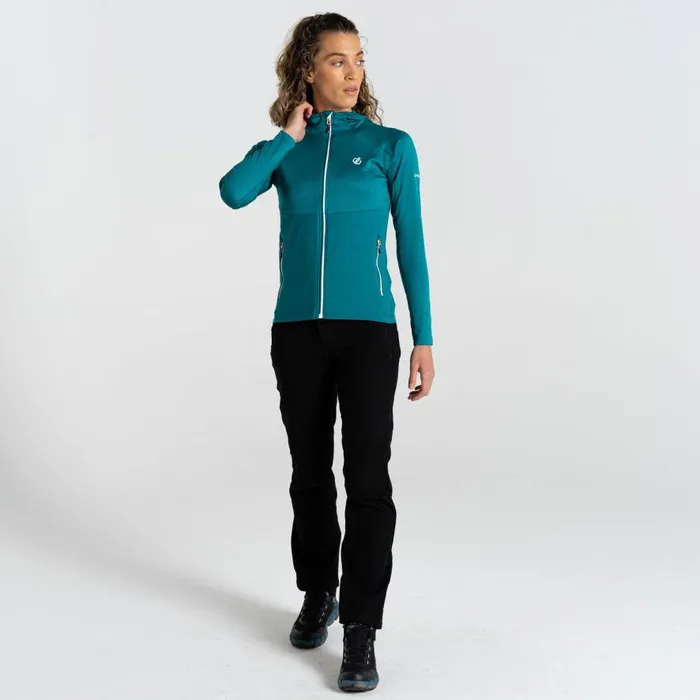 Dare 2b Convey II Hooded Core Stretch Midlayer Fortune Green Marl Women Midlayers