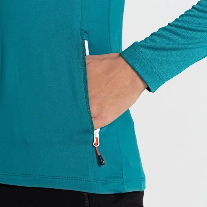 Dare 2b Convey II Hooded Core Stretch Midlayer Fortune Green Marl Women Midlayers