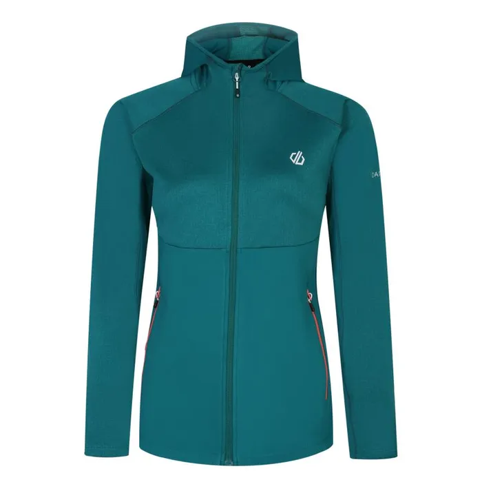 Dare 2b Convey II Hooded Core Stretch Midlayer Fortune Green Marl Women Midlayers