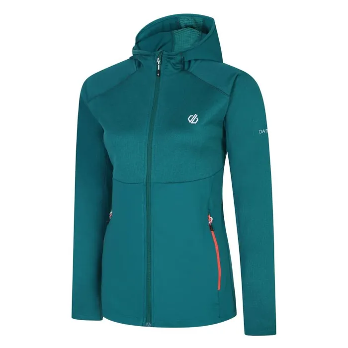 Dare 2b Convey II Hooded Core Stretch Midlayer Fortune Green Marl Women Midlayers