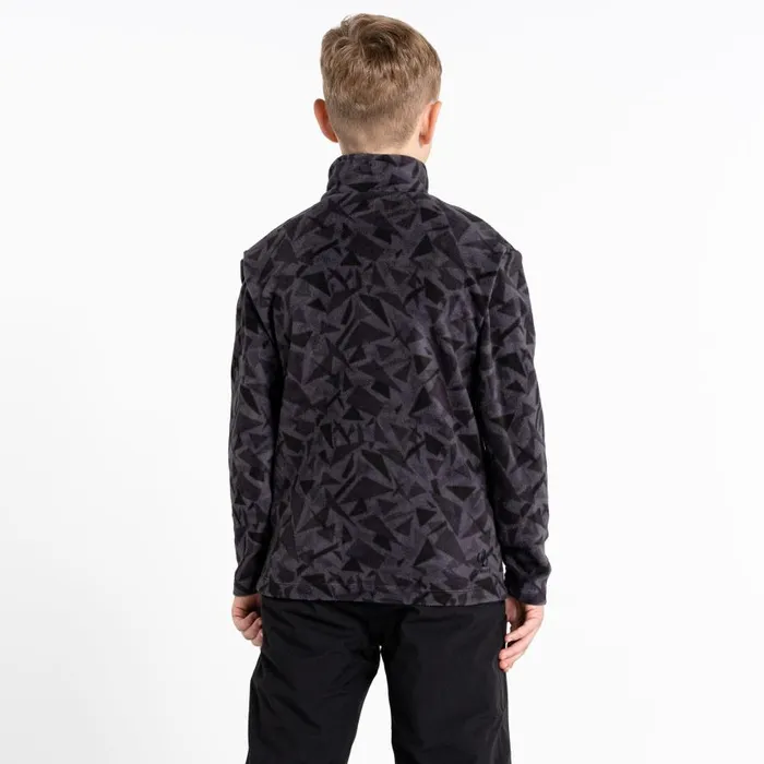 Dare 2b Cushy Half Zip Fleece Black Geo Print Kids Fleece