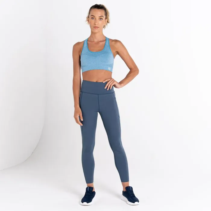 Dare 2b Don039t Sweat It II Sports Bra Niagara Blue Marl Women Gym Tops