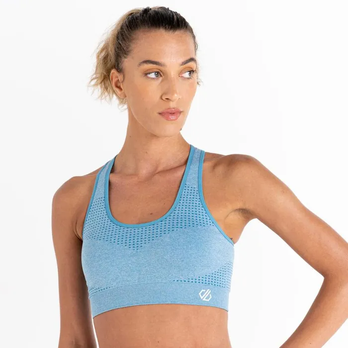 Dare 2b Don039t Sweat It II Sports Bra Niagara Blue Marl Women Gym Tops