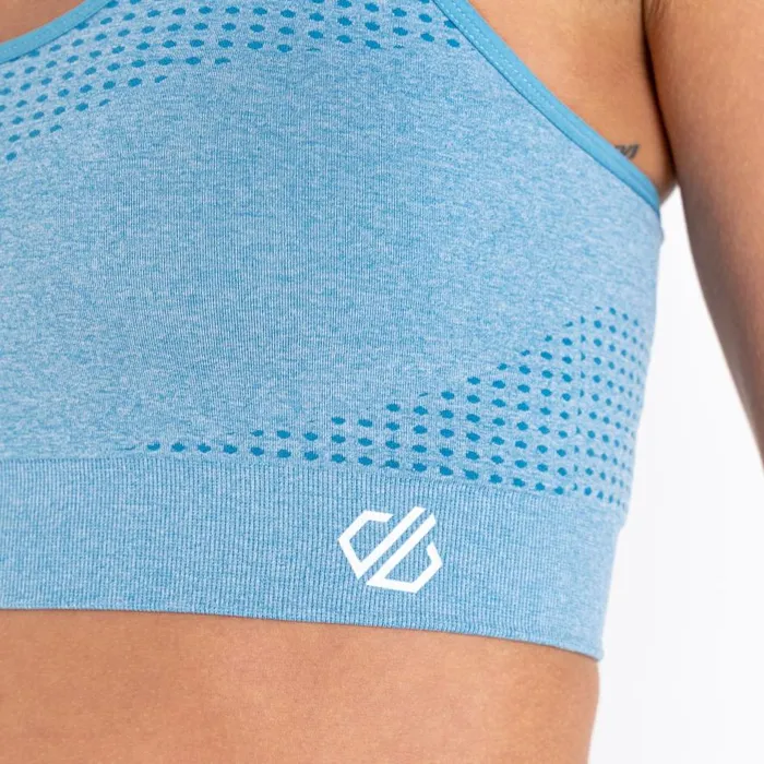 Dare 2b Don039t Sweat It II Sports Bra Niagara Blue Marl Women Gym Tops