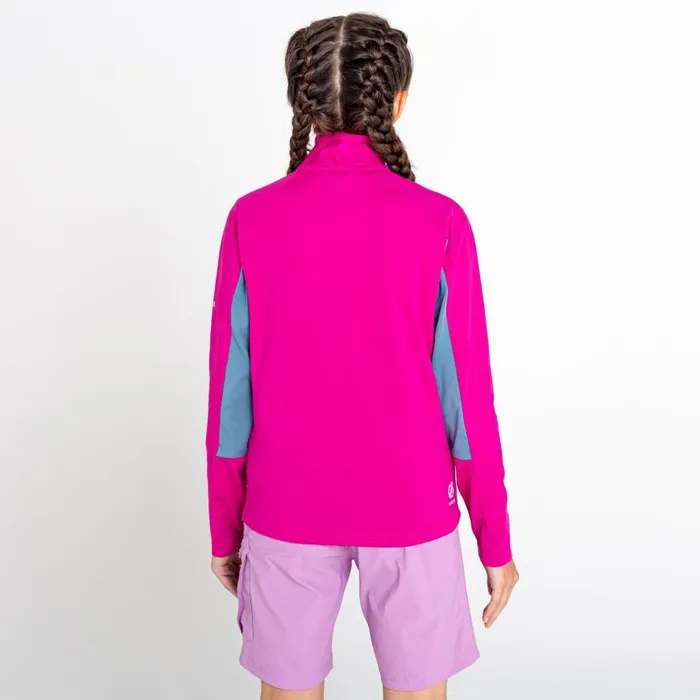 Dare 2b Exception Recycled Core Stretch Midlayer Fuchsia Bluestone Kids Fleece