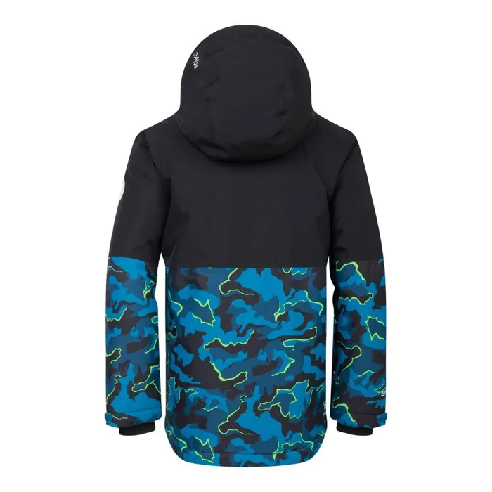 Dare 2b Freehand Overhead Ski Jacket Black Blue Camo Kids Ski Jackets