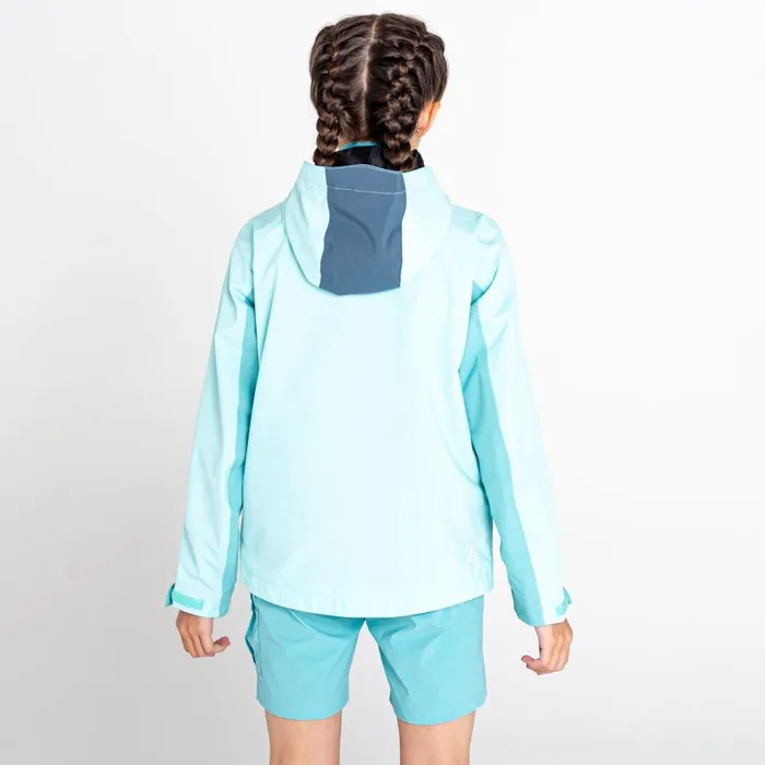Dare 2b In The Lead III Recycled Waterproof Jacket Meadowbrook Green Aqua Splash Kids Waterproof Jackets