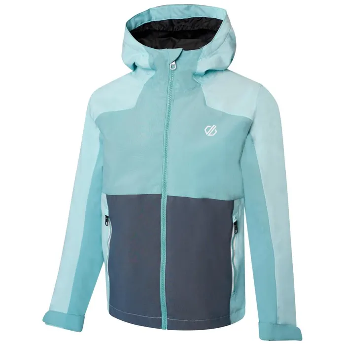 Dare 2b In The Lead III Recycled Waterproof Jacket Meadowbrook Green Aqua Splash Kids Waterproof Jackets