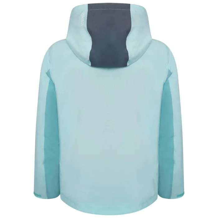 Dare 2b In The Lead III Recycled Waterproof Jacket Meadowbrook Green Aqua Splash Kids Waterproof Jackets