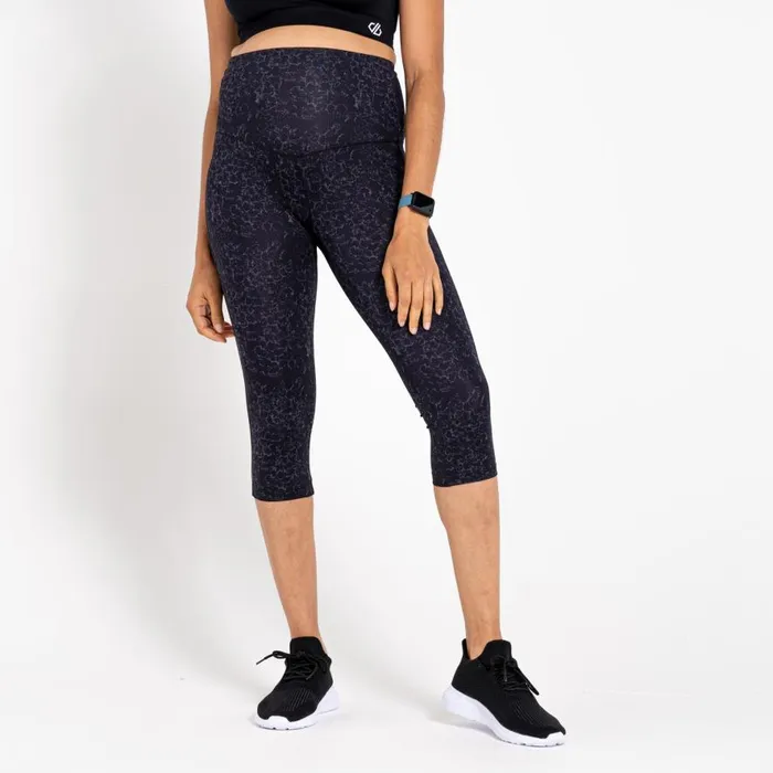 Dare 2b Influential Maternity 34 Tights Black Molecular Print Women Leggings