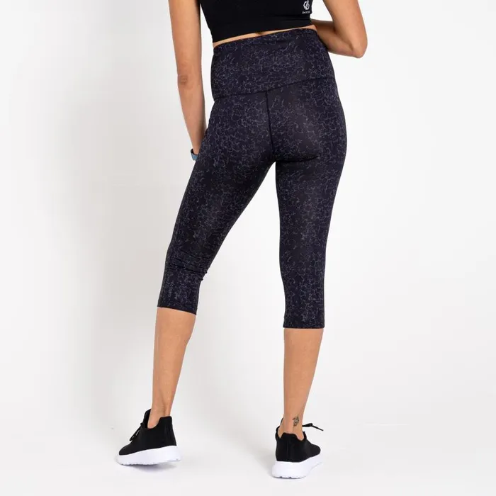 Dare 2b Influential Maternity 34 Tights Black Molecular Print Women Leggings