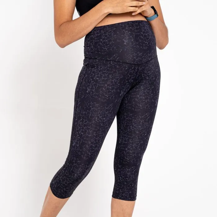 Dare 2b Influential Maternity 34 Tights Black Molecular Print Women Leggings