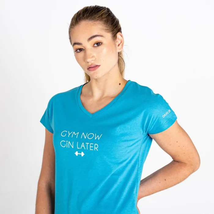 Dare 2b Moments Graphic Tee Capri Blue Women Graphic TShirts