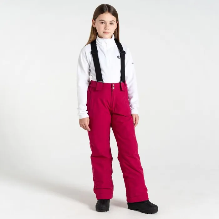 Dare 2b Motive Waterproof Insulated Ski Pants Berry Pink Kids Ski Trousers and Salopettes