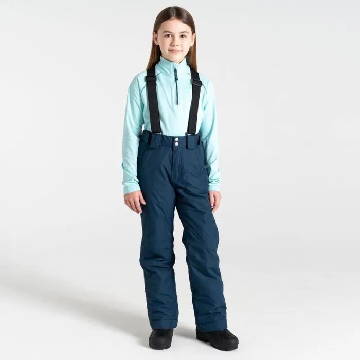 Dare 2b Motive Waterproof Insulated Ski Pants Moonlight Denim Kids Ski Trousers and Salopettes