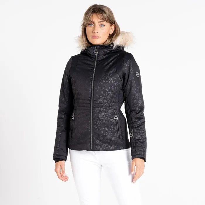 Dare 2b Prestige II Luxe Ski Jacket Black Petal Print Women Waterproof Jackets